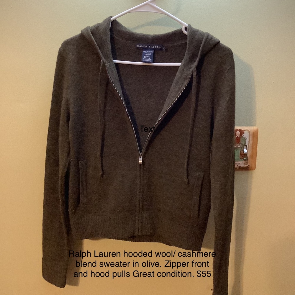 Ralph Lauren wool/ cashmere hooded sweater
